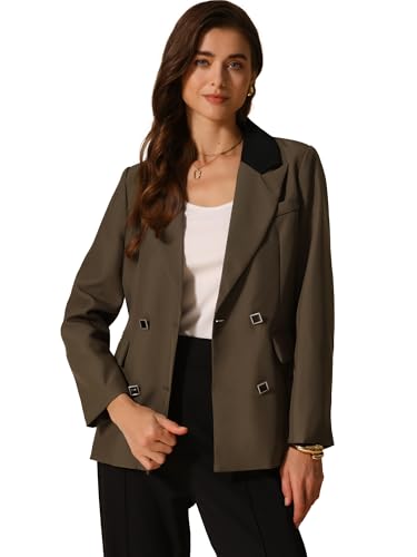 Allegra K Women's Blazers Business Casual Open Front Work Office Blazer Suit Solid Jacket with Pockets