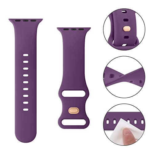 Silicone Straps compatible with Apple Watch Strap 38mm 40mm 41mm, Sport Replacement Band Compatible with Apple Watch Ultra - Image 4