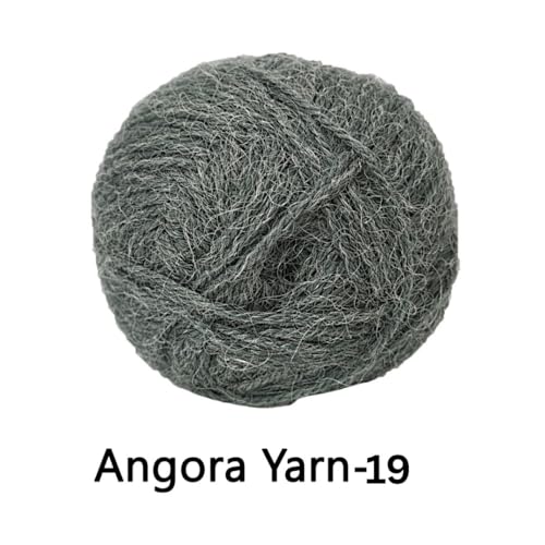 Image of VCR Grey Angora Knitting Yarn, Pack of 1, 100 Grams Hank, 256 Meters Length, 80% Flurry - 20% Acrylic Polyamide Soft Ball for Crochet and Knitting, Suitable for Baby Blankets, Cushion Covers