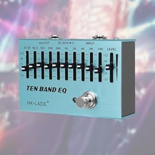 🎛️【VERSATILE 10-BAND EQ】: This for MINI equalizer pedal features a 10-band EQ with settings from 31.25Hz to 16kHz, offering precise tone shaping for both guitar and bass. Compatible with 4-string, 5-string bass, and 6-string, 7-string guitars. 🎛️【TRU...