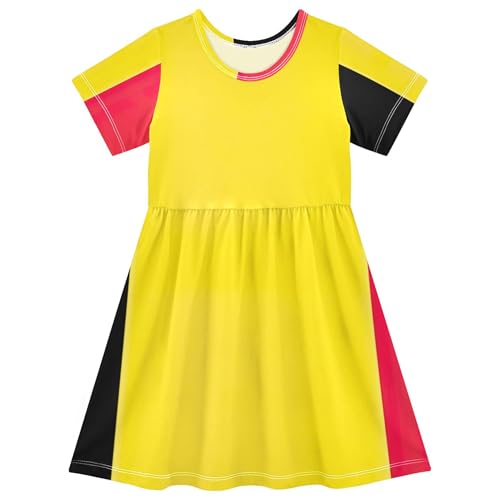 Toddler Dresses for Girls Belgium Flag Floral Beach Sundress 2t Summer Short Little Girl