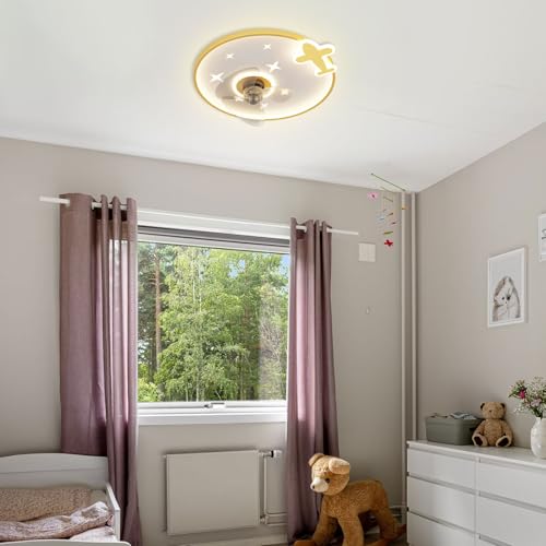 Ventilateur de plafond avec éclairage télécommandé idéal chambre - 6