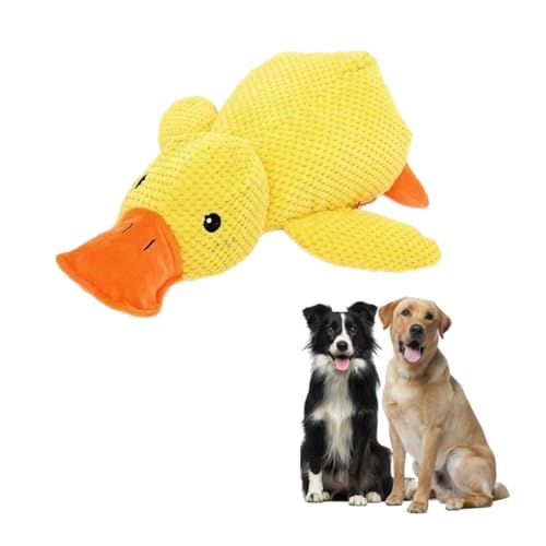 Ryfpdml Anti-stress Duck Dog Plush Dog Toy for Large Dogs Quack Quack Duck Dog Toy Pet Chew Toy Plush Chew Toy for Small Medium Large Dogs for All Home (A)