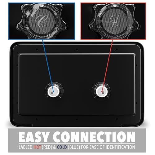 Image of RV Exterior Shower Box Kit ABS Hose Camper Trailer Cowboy Shower (Black)