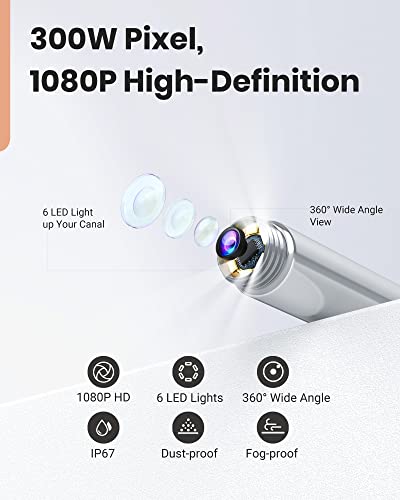 Bebird Ear Wax Removal Tool Kit, Ear Cleaner With 1080P Ear Camera, Smart Visual Earwax Removal Kit With 7 Pcs Ear Set For Daily Ear Pick, 6 Led Lights, 5 Ear Scoop Ear Tips Replacement, Black #TOP1