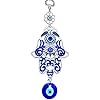 Betterdecor Blue Evil Eye Hamsa Hand Wall Hanging for Home Office Car Decor-023