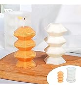 THCHZL Mushroom Tower Candle Silicone Molds for Candle Making, 3D Silicone Candle Making Molds, D...