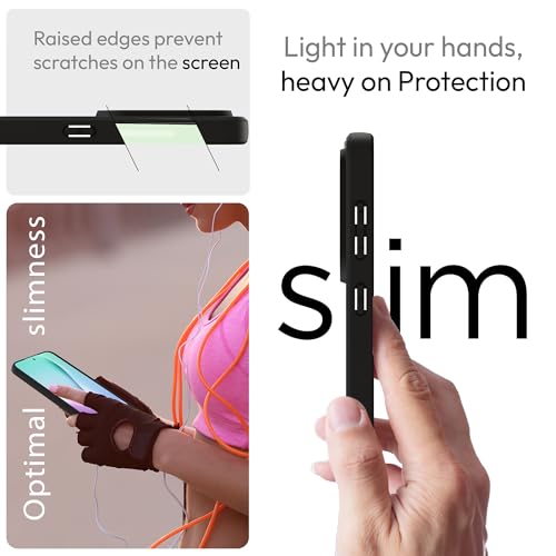 Image of KAPAVER Hybrid Clear Back Cover Case for Galaxy M56 /F56 | Protective Shockproof Cleare Hard PC Soft Flexible Black TPU Cover