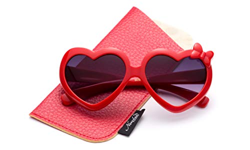 Girls Heart Sunglasses with Bow Cute Heart Shaped Sunglasses for Girls2