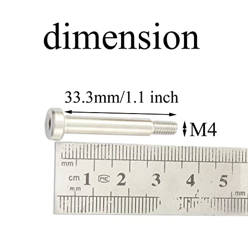 Pro Bamboo Kitchen 4Pcs 304 Stainless Steel Hex Socket Shoulder Bolt M4 Thread 5Mm Shoulder Dia 25Mm Shoulder Length For Textile, Hydraulic, Injection Molding And Machinery Industries #TOP2