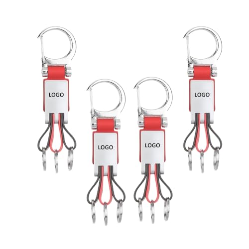 Image of Bullet Premium Bike Classic Keychain Keyring for Bike with 3 Dedicated Rings PU Leather ABS Metal with Bike Logo in the middle Belt Loop Hook dual tone color Orange and Black