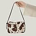 LUOFENG Elegante bolso de mano de poliéster ligero con asa superior con estampado de vaca Imagen de LUOFENG Elegante bolso de mano de poliéster ligero con asa superior con estampado de vaca