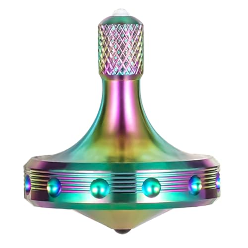 LOQATIDIS Precision Metal Spinning Top, Spin Smooth for A Long Time, Best Spin Time Over 8 Minutes, Perfect Balance Well Made EDC Desktop Gyro Toys...