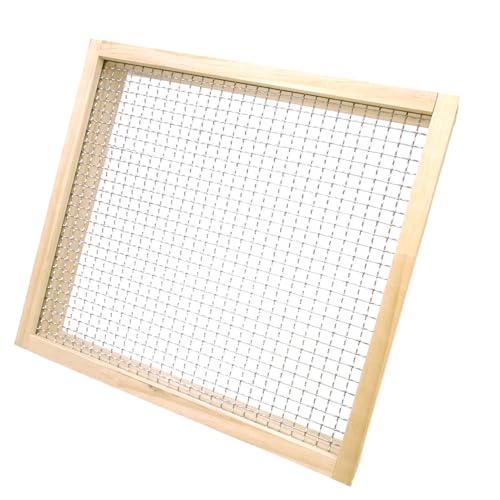 Tamiz de jardín – Madera 29 x 32,5 x 5 cm | Criba de jardín | Tamiz de compost para arena y grava | Herramienta de jardinería duradera para paisajismo, cuidado de bonsái, macetas y proyectos