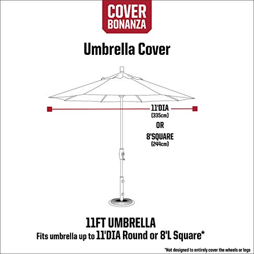 Cover Bonanza Umbrella Cover, 11 Foot, Grey #TOP1