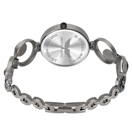 Image of WHITE BIRD Style Up Quartz Analog Mother of Pearl Metal Strap Watch for Women