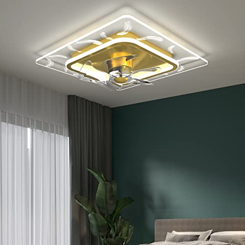 Ventilateur de plafond carré LED 72W avec télécommande et éclairage salon - 2