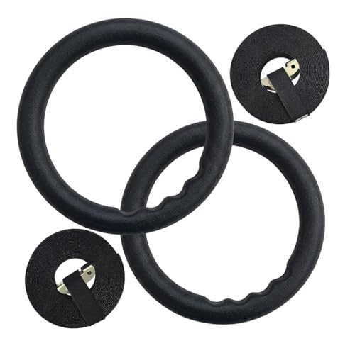 Image of Gymnastic ABS Rings with Heavy Duty Adjustable Strap Capacity with 14.5ft Adjustable Buckle Straps for Cross Fitness Functional Training for Home Gym Full Body Workout