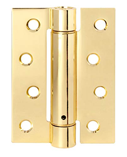 Excel DH000469 DH469 4" Single Action Spring Hinge, Polished Brass