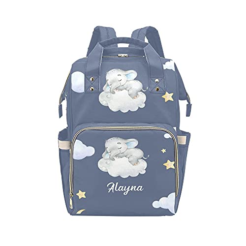 Yeshop Personalized Diaper Backpack Little Star Elephant Multi Function Diaper Bag Travel Daypack Nursing Nappy Bag