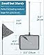 Pawfly 14cm Aquariu Fischkescher mit ausziehbarem Edelstahlgriff Größeres quadratisches Netz mit weichem feinmaschigem Schlammabsaugungs-Reinigungsnetz für Fischbecken, kleine Koi-Teiche und Pools