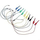 Yuanpgky Silikon-Klemmen für Steckplatine mit Spitzen aus Kupferlegierung und farbcodierten 37 cm langen Leitungen für elektrische Tests, für Arduino- und Prototyping-Projekte (10er-Pack) (weiblich)