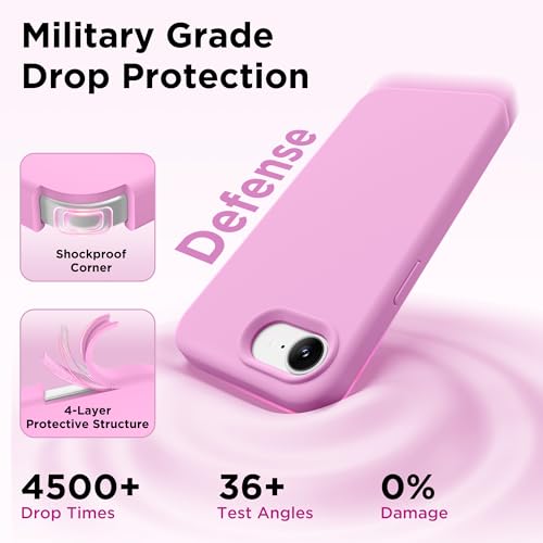 Image of GolbinBox Magnetic for iPhone 17e /16e Case, Silicone Cover, Rose Pink