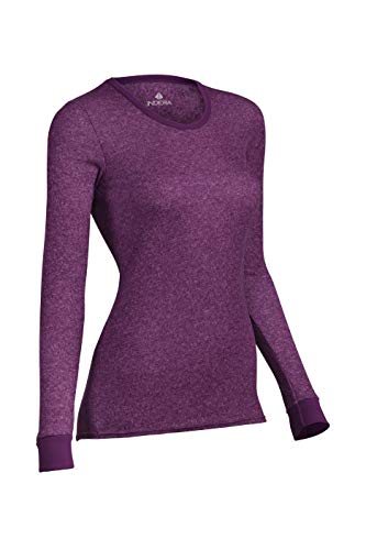 Indera Women's Performance Rib Knit Thermal Underwear Top with Silvadur 4500LS