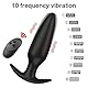 ChicLSQ Anal Silikon Analvibrator Fernbedienung Sexy Unterhose Tragbare Vibrator Anus Dildo Butt Plug T Analplug FüR Sie Mit 10 Vibrationsmodi G-Punkt Vibratoren MäNner,Frauen, Paare（Groß ø40mm)