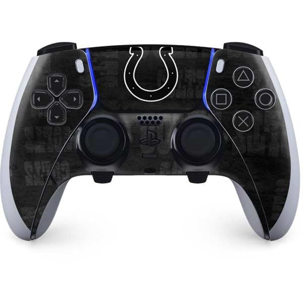 Skinit Decal Gaming Skin Compatible with PS5 DualSense Edge Pro Controller - Officially Licensed NFL Indianapolis Colts Black &amp; White Design