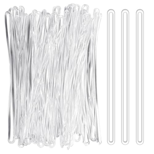 SBYURE 36 Pack Clear Luggage Tags Bag Tag Loops 6 Inch Luggage Tag Strap for Luggage Tags ID Cards