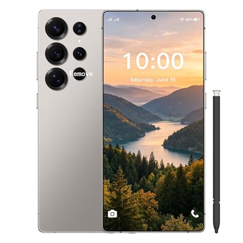 ExAchat C25 Ultra 5G Unlocked Smartphone, 8GB+256GB, Android 14, Built in Pen, 8000mAh Long Battery Life Smartphone, 6.9" HD Screen Unlocked Cell Phone, 72MP+108MP Dual Camera/Dual SIM (Silver)