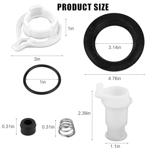 Image of 42049 Water Valve Style II Kit for Thetford, RV Toilet Parts Include Water Valve Core Toilet Seals Spring Retainer Replacement Accessories for Aqua Magic Style II Toilets
