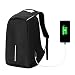 Produktbild Business Laptop Rucksack mit USB-Ladeanschluss Diebstahlsicherer wasserdichten Reise Rucksack Schule Schultasche für Notebook Computer, Business, Reisen, Arbeit Wandern School (Schwarz)