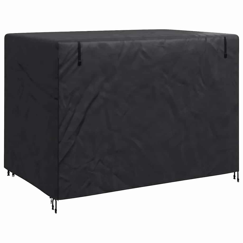 Knerpwd 420D Oxford Fabric Outdoor Swing Cover 220X125x170 Cm, Black Waterproof For Garden Terrace, Rectangular Snap Closure Protection
