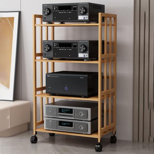 Estante organizador de componentes estéreo HiFi con soporte AV