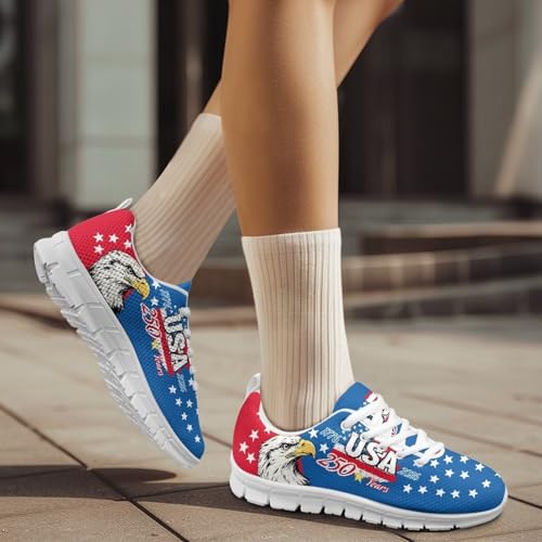 Image of GIFTPUZZ Mens Lace Up Athletic Trainers Running Sneakers Wedge Breathable Gym Lightweight Sports Tennis Shoes