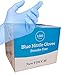 Price comparison product image Disposable Powder Free Vinyl Gloves Blue Nitrile Black Nitrile White Latex, Black Latex Gloves x 1000 (Blue Nitrile, Large)