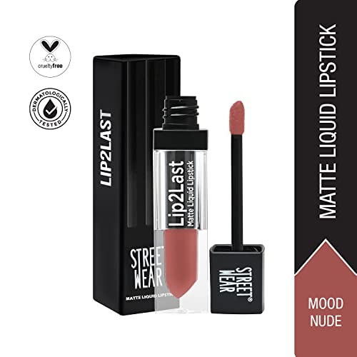Image of REVLON Street Wear Lip2Last Matte Liquid Lipstick -Mood Nude (Nude) - 5 Ml - Transferproof, Smudgeproof, Mask Friendly, Non-Drying Formula, Enriched With Vitamin E - Lasts Am To Pm!