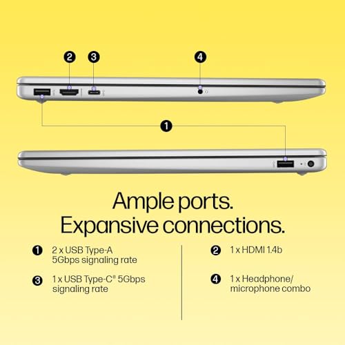 Image of HP 15 (2025), AMD Ryzen 3 7320U Quad Core - (16 GB /512 GB SSD /AMD Radeon Graphics /Windows 11 Home) Thin and Light Business Laptop /15.6 inch FHD Display /Turbo Silver /1.5 kg /MS Office 2021