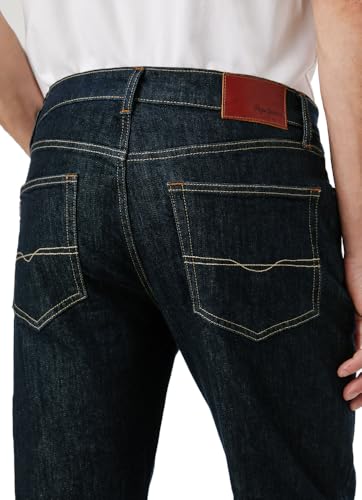 Pepe Jeans Herren Slim Hatch Jeans, Blau (Denim-6cb), Bundweite: 84 cm, beinlänge: 81 cm – Ansicht 3