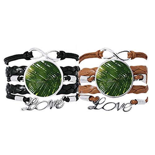 Bracelet en cuir motif feuilles de soleil symbole de liberté et de connexion avec la nature