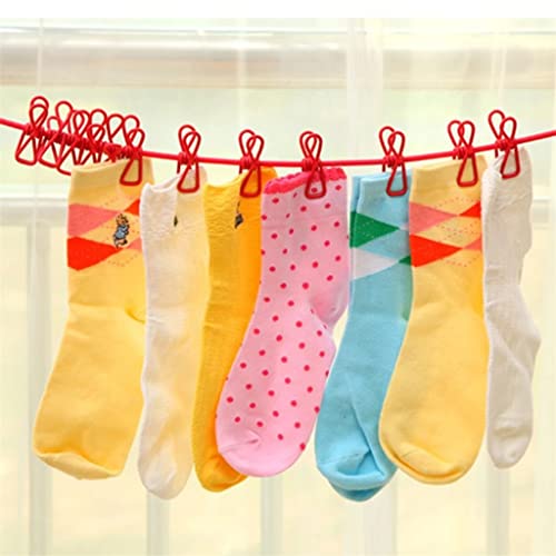 Corde à linge rétractable coupe-vent élastique 1,8m avec pigne intégrée