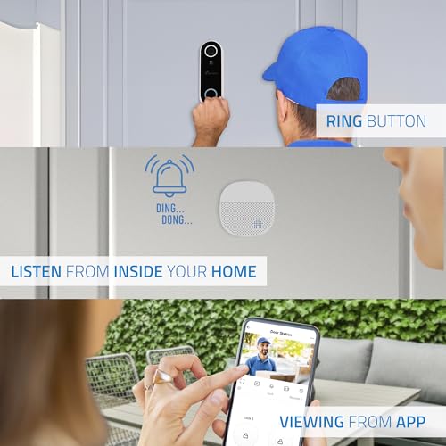 Nivian Intelligente wifi-deurbel met Full HD-camera, bidirectionele audio, bewegingsdetectie, nachtzicht, oplaadbare batterij, compatibel met App Tuya, Alexa en Google - Afbeelding 5