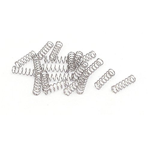 Wire Dia.0.3mm-0.5mm OD 2mm-10mm Small Springs Compression Spring Steel 10pcs