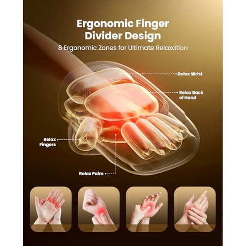 Image of BOB AND BRAD Hand Massager with Heat, Individual Fingers