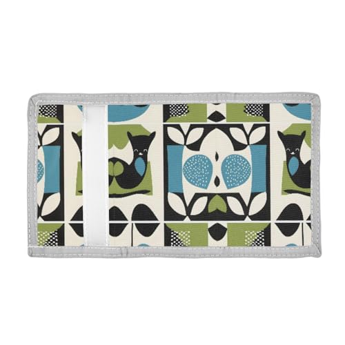 ALAZA Kids Wallets for Boys Girls Toddler Trifold Wallet Children Small Abstract Animals with Zipper Coin Pocket2