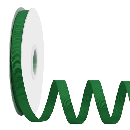 Ribreeze 1/2 inch Fores Green Grosgrain Ribbon 50 Yards for Gift Wrapping Weddings DIY Floral Decor Sewing & More