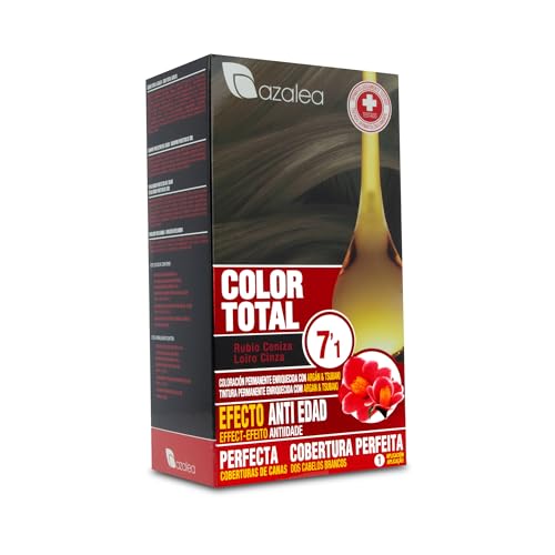 ALEA - Tinte Pelo Mujer - Color Total - Nº 7.1 - Color Rubio Ceniza - Coloración Permanente en Crema - Aceite Argán y Tsubaki - Cobertura Total de Canas - Aclara 3 Tonos en Cabellos Naturales
