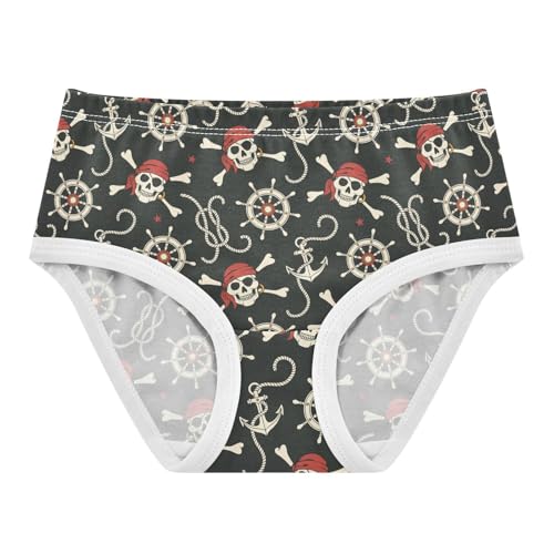 Girls Underwear Soft Cotton Pirate Kids Panties in Sizes 2/3t, 4t, 5t, 6 and 8